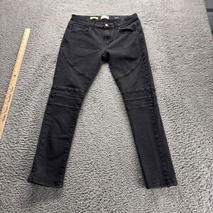Scott James Jeans Mens 30x29 Black Stretch Skinny Fit‎ Denim Dark Wash